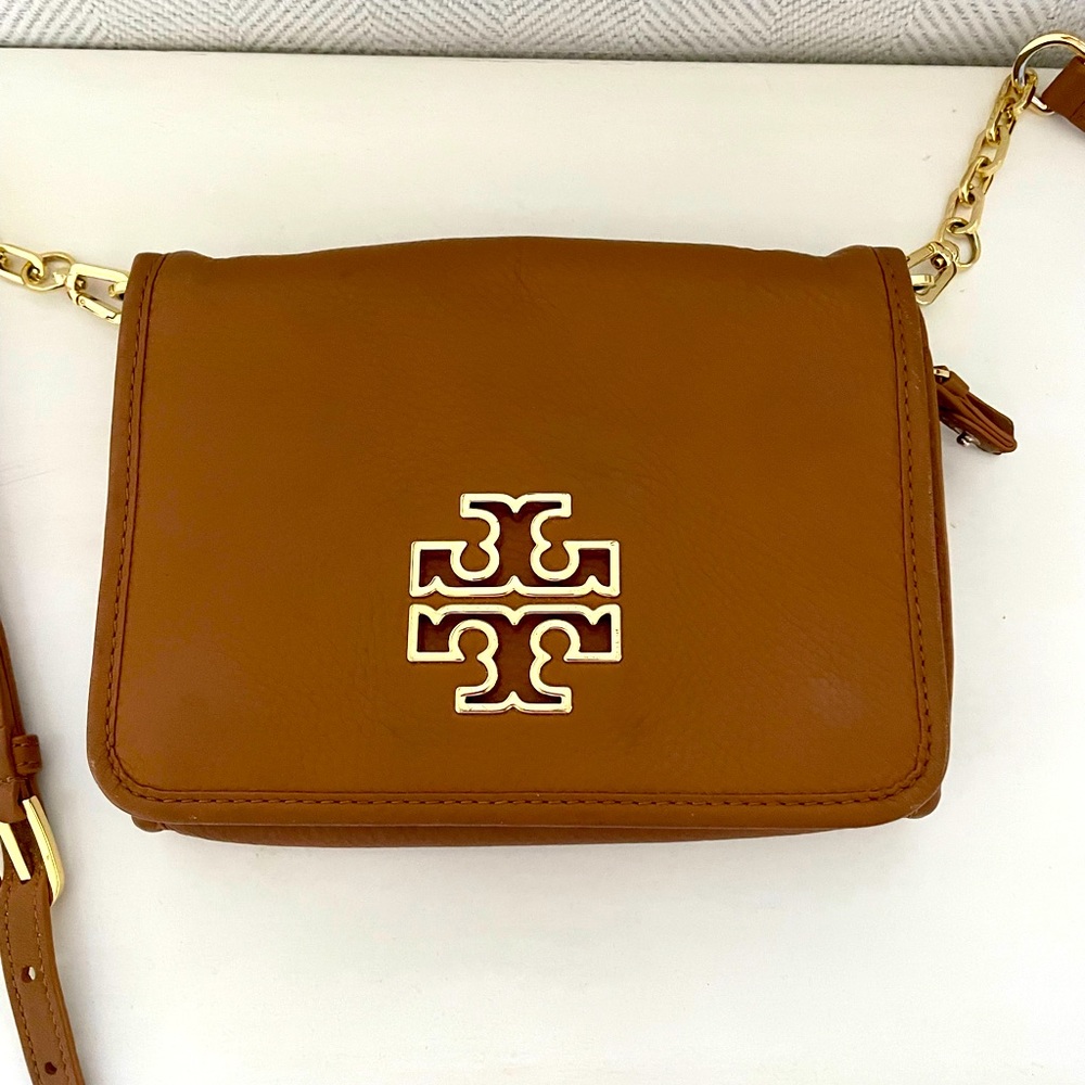 Tory Burch Women’s Brown Britten Combo Crossbody